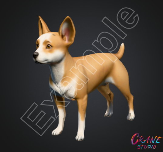 Real Dog Models Realistic Dog Model – Optimized Mesh by cranestudio