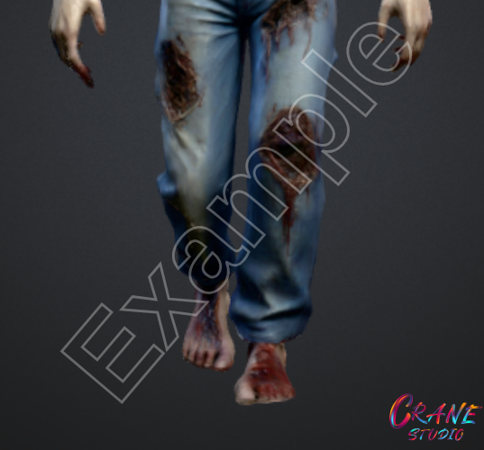 Humanoid Zombie – Low Poly, Optimized Mesh by cranestudio
