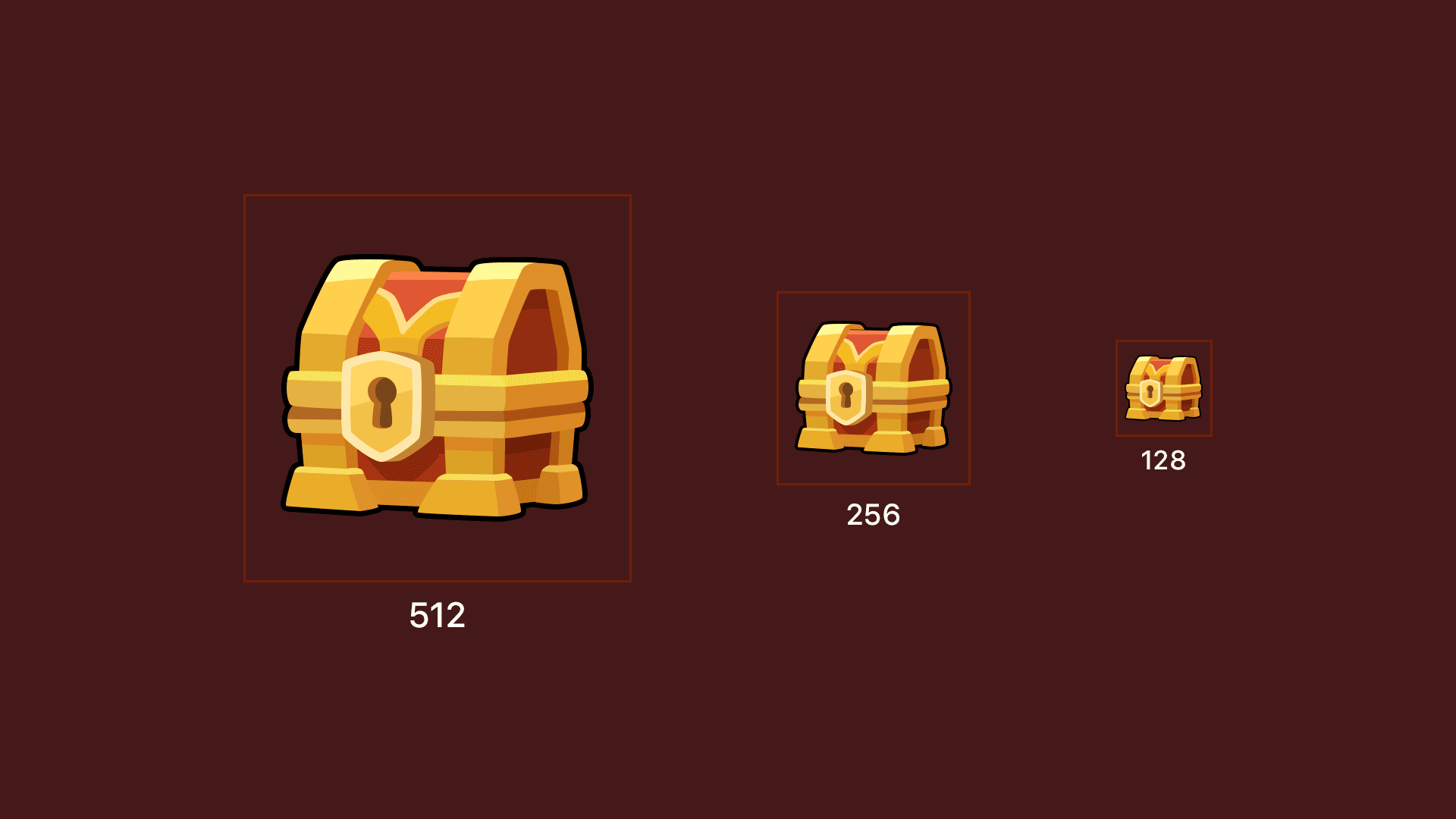 2D Icons - Fantasy Chest Gold by LAYERLAB