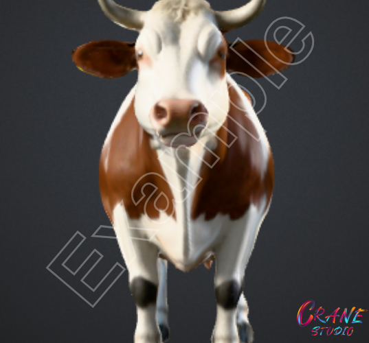 Cow Lua Low-Poly Farm Animal Cow – Optimized, Game Ready by cranestudio