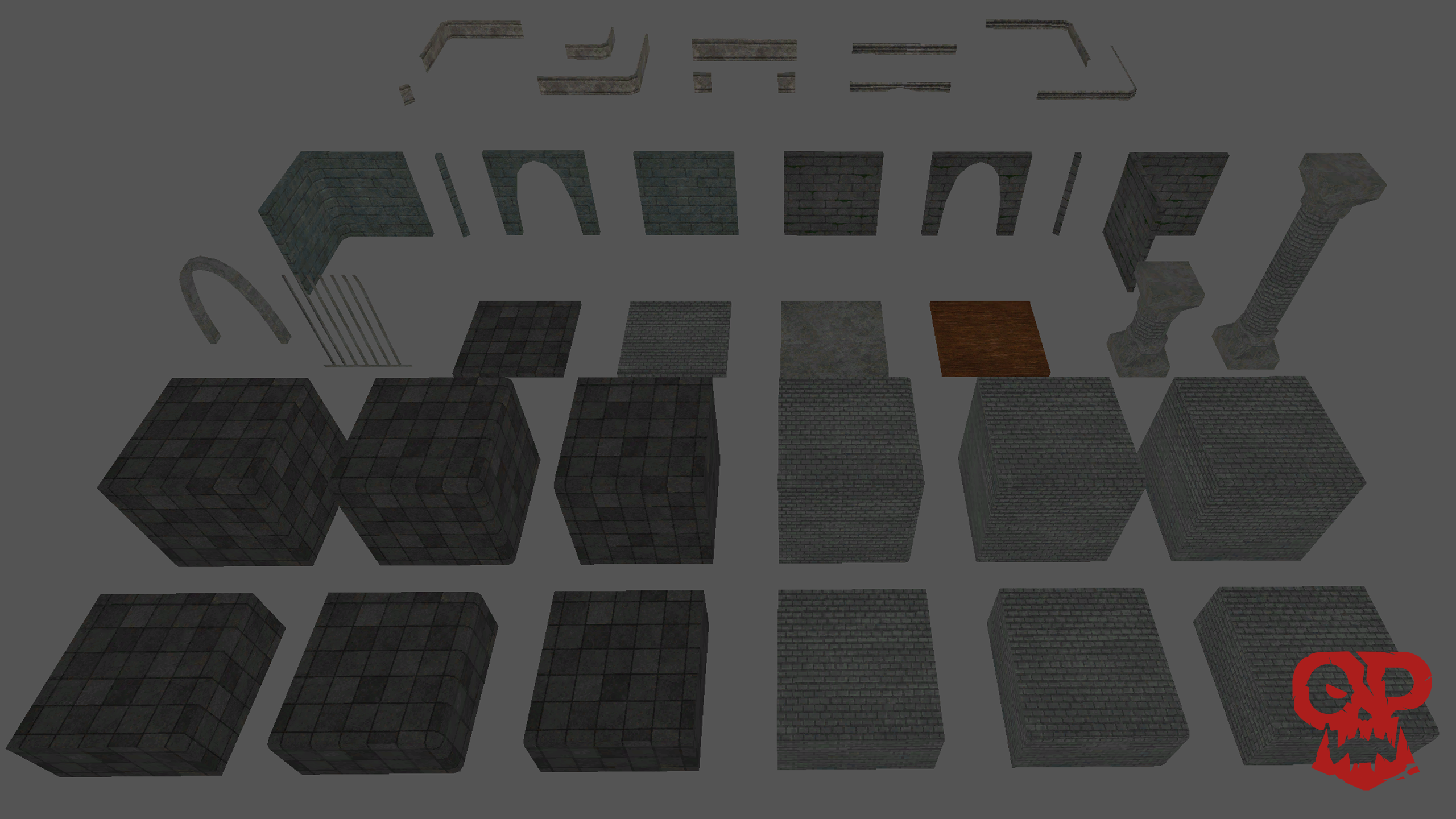 PSX / Retro Modular Dungeon Kit by Orc Powered Games