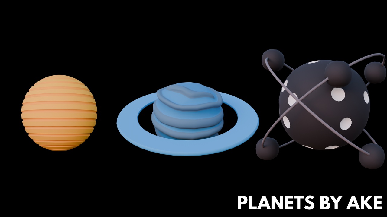 Planets - Stylized Low Poly Asset Pack by Ake by Ake_Studio