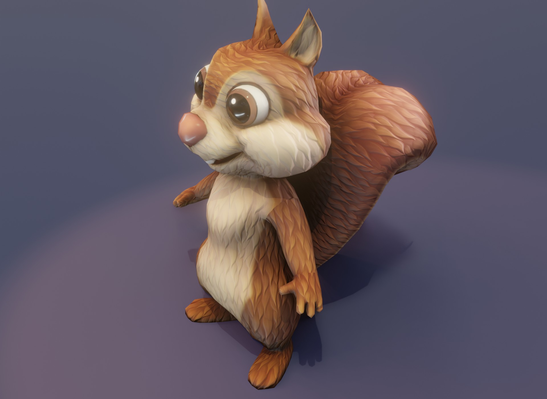 Cartoon Squirrel Animated 3D Model by 3DDisco