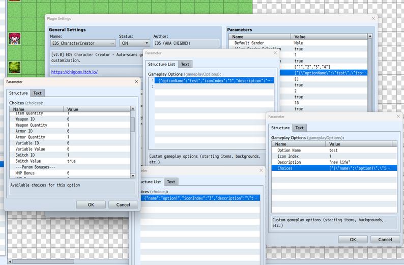 ED5 Character Creation Plugin v2.0 (RPG Maker MZ/MV) by ChigooX