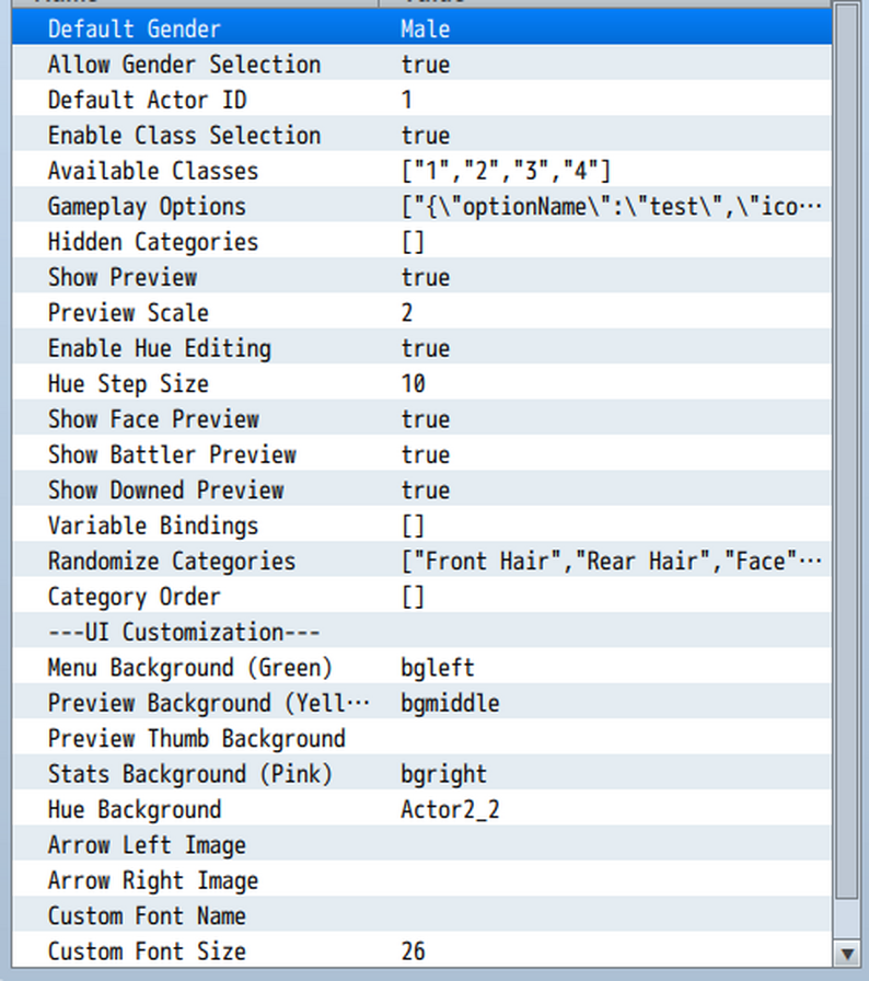 ED5 Character Creation Plugin v2.0 (RPG Maker MZ/MV) by ChigooX