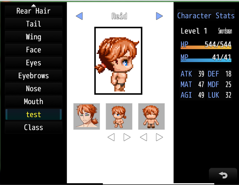 ED5 Character Creation Plugin v2.0 (RPG Maker MZ/MV) by ChigooX