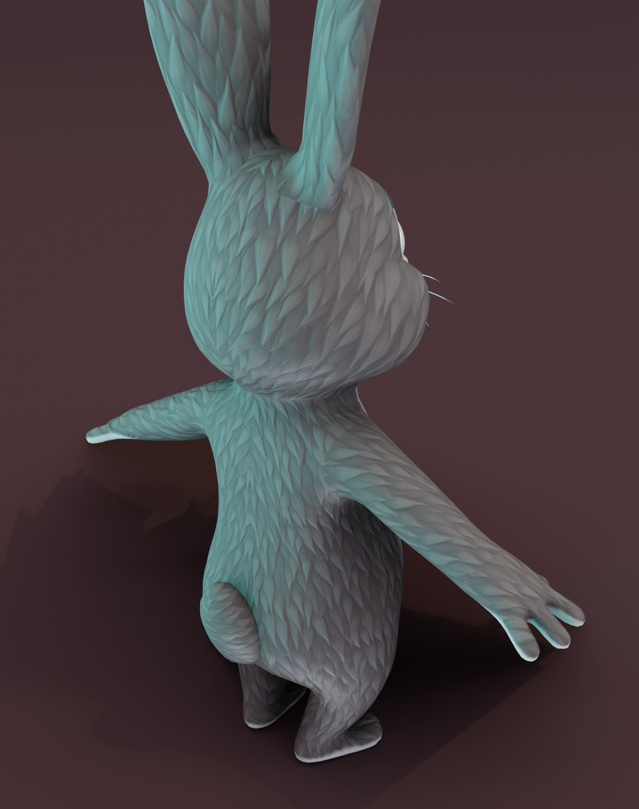 Cartoon Rabbit Animated 3D Model by 3DDisco