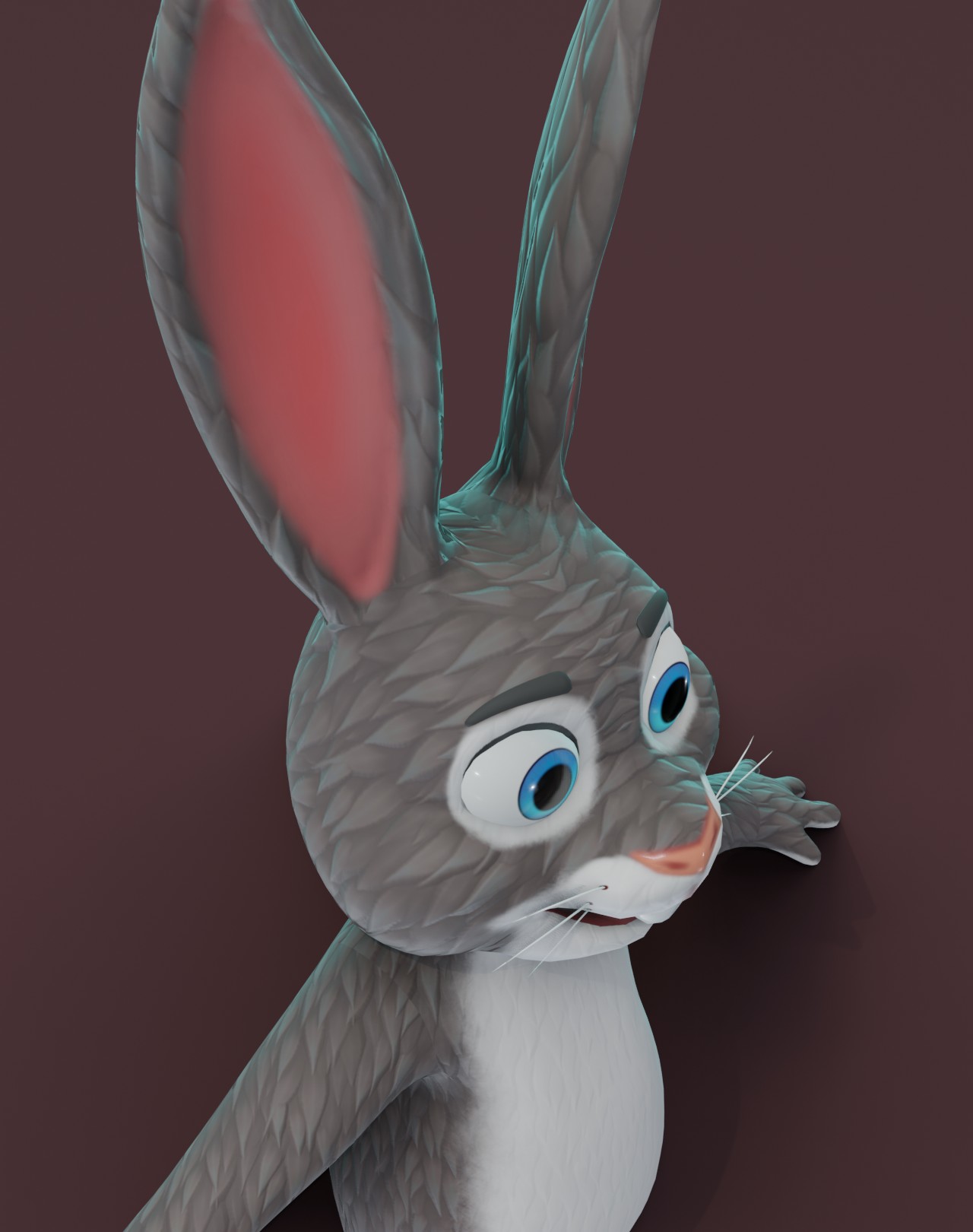 Cartoon Rabbit Animated 3D Model by 3DDisco