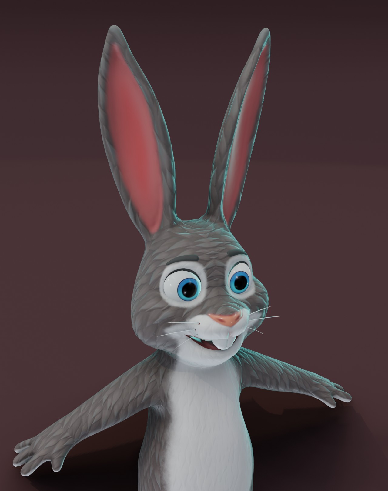 Cartoon Rabbit Animated 3D Model by 3DDisco