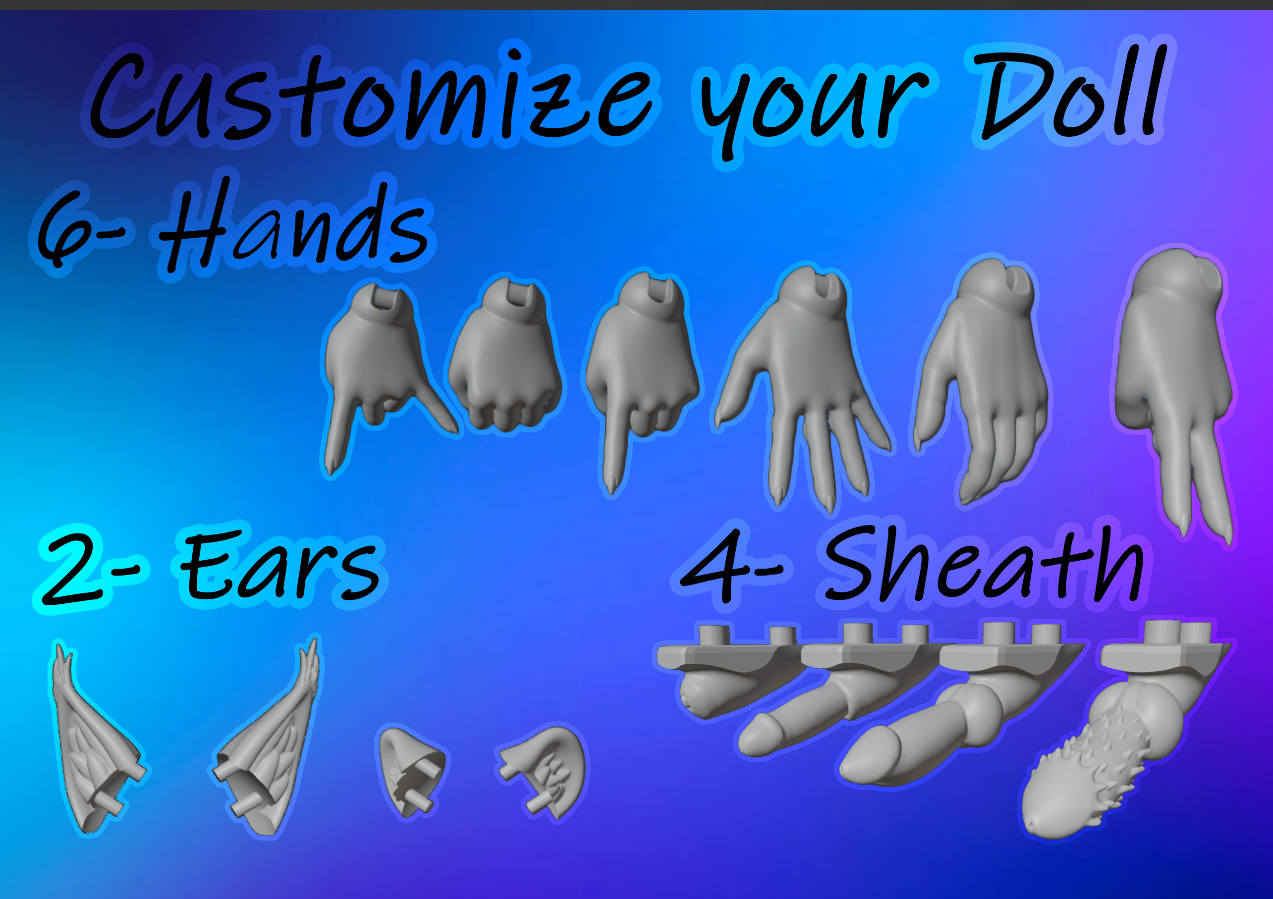 Screenshot 3 for BJD DollKat - 3D Printing Files (NSFW)