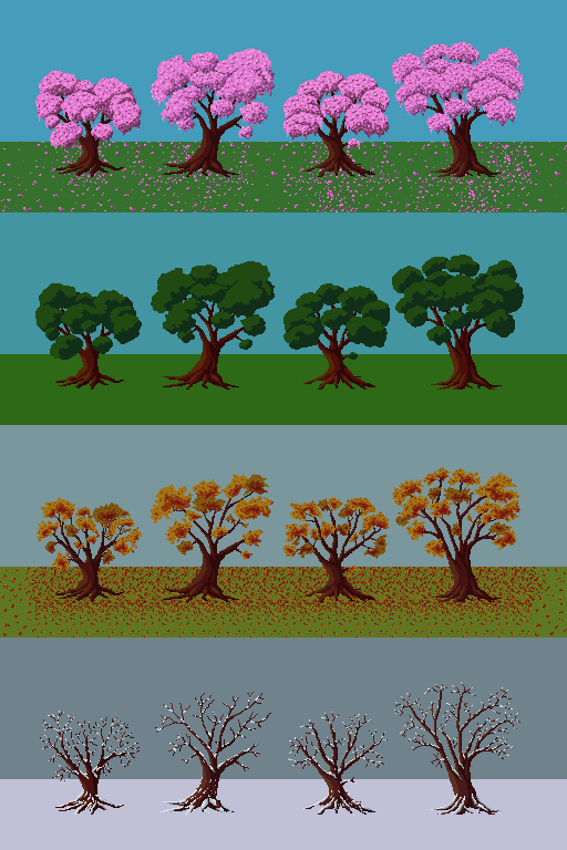 Seasonal Cozy Trees by Axiom Studio