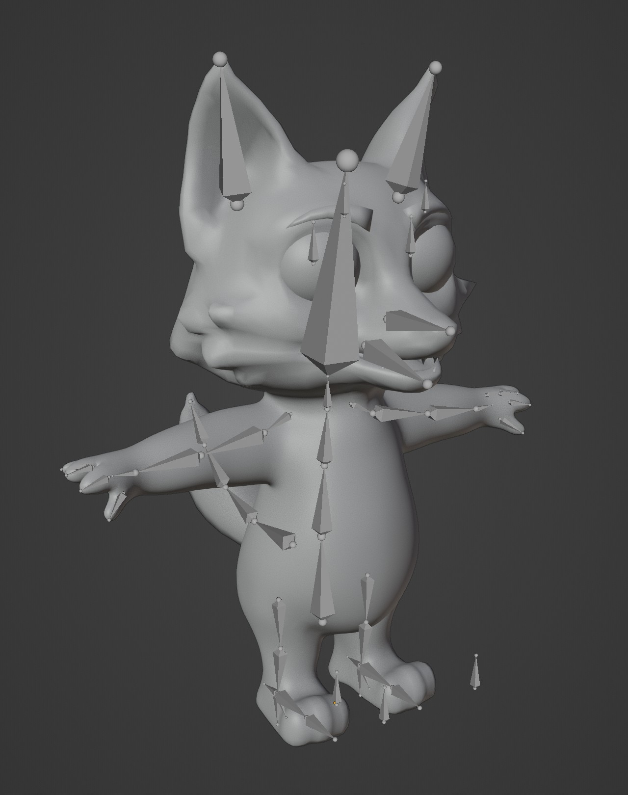 Cartoon Arctic Fox Animated 3D Model by 3DDisco