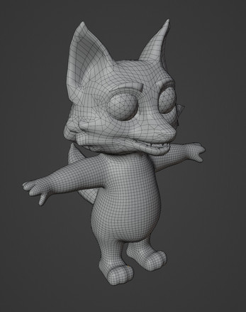 Cartoon Arctic Fox Animated 3D Model by 3DDisco
