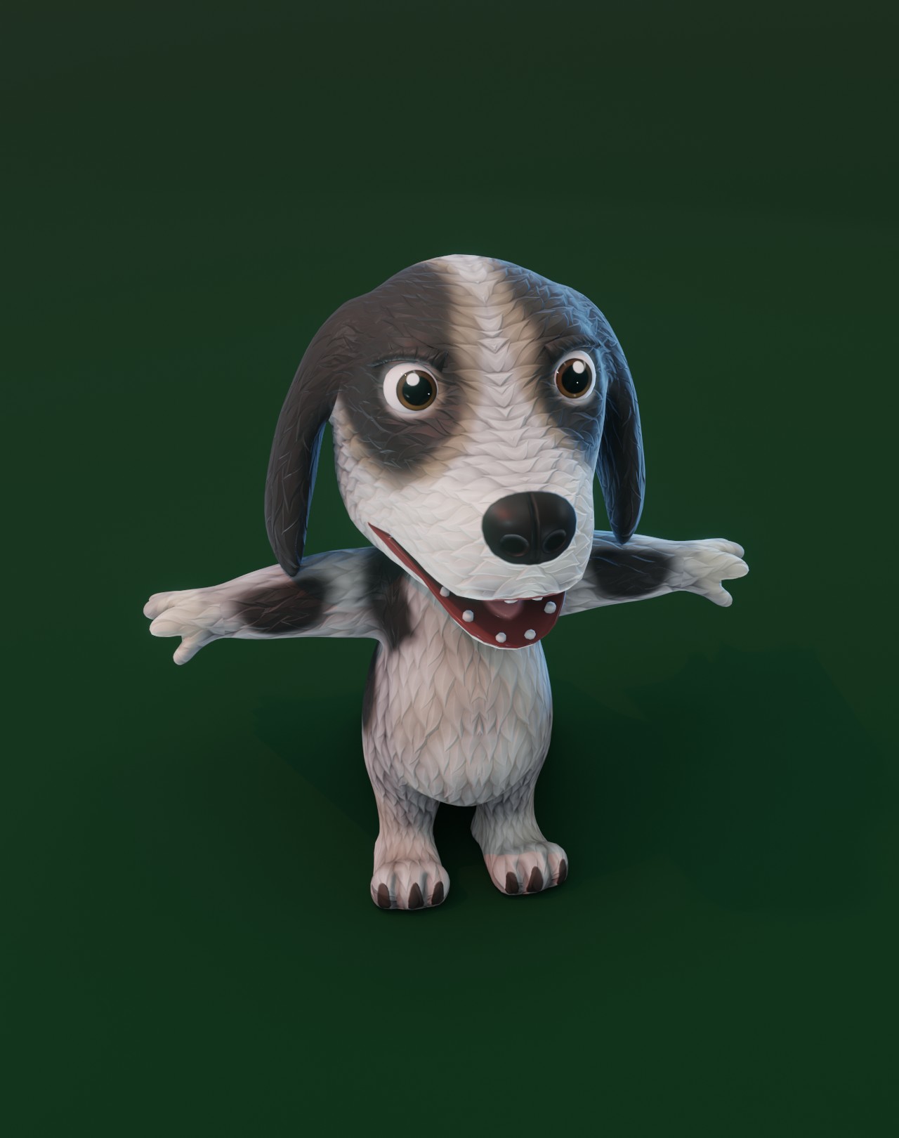 Cartoon Hound Dog Animated 3D Model by 3DDisco