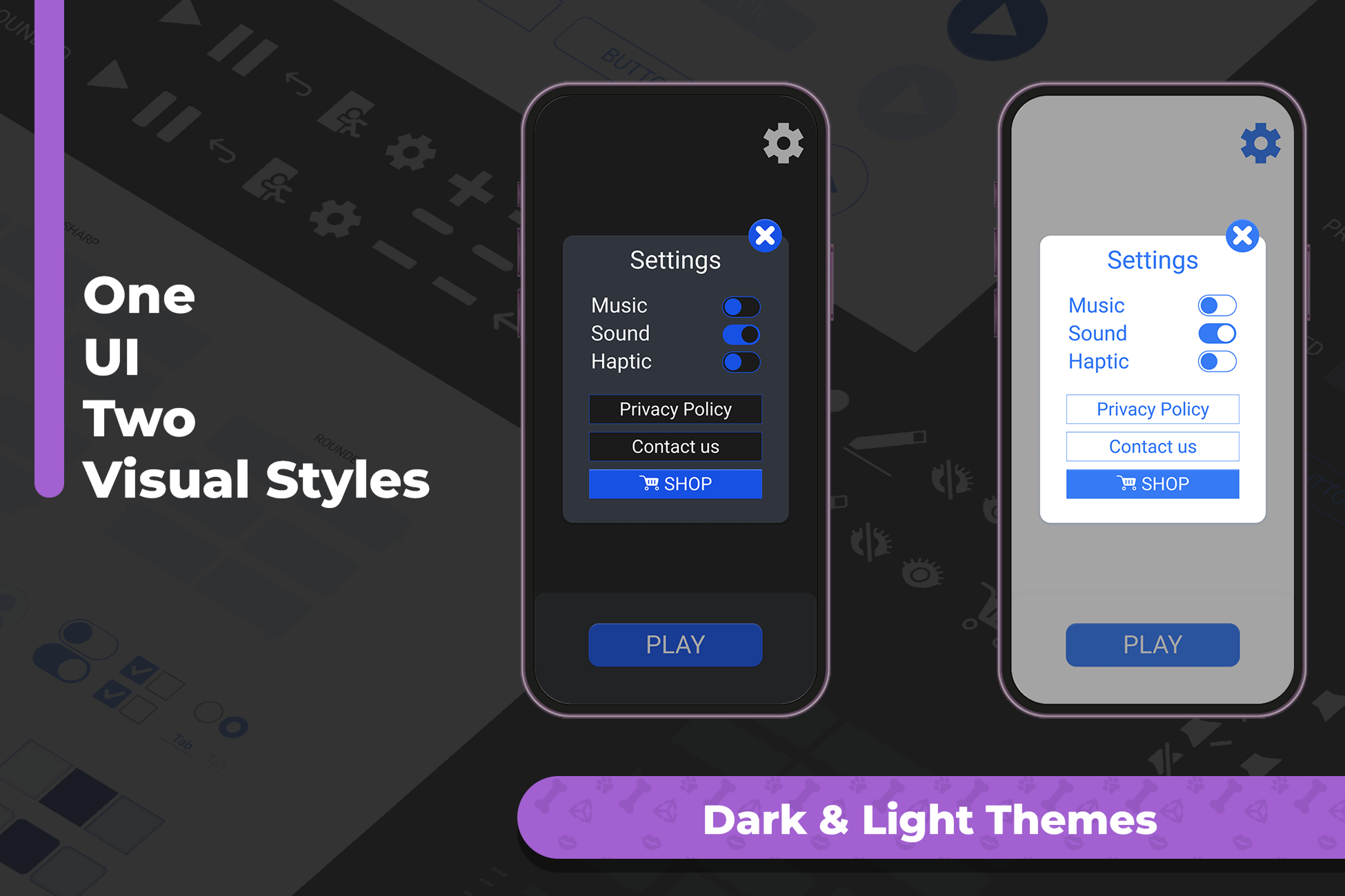 Modern UI Kit - Dark & Light Themes by KissMyAssets