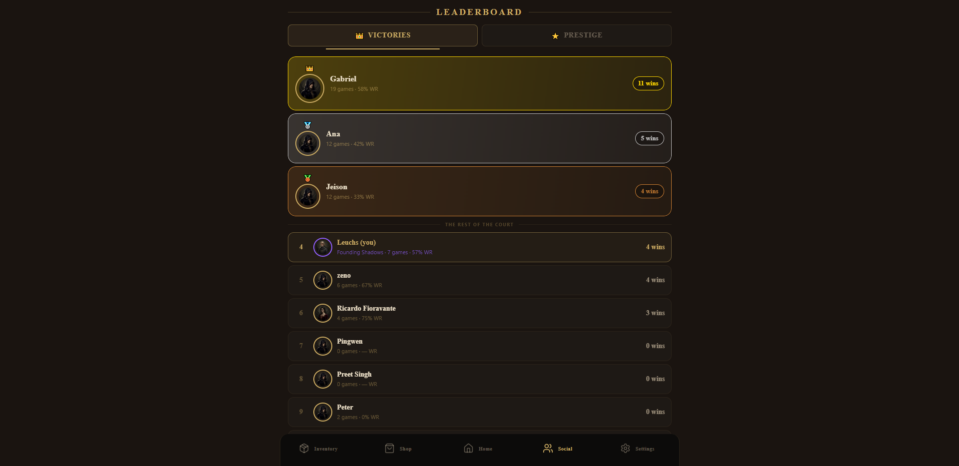 Screenshot 5 for Court of Shadows - Online Bluffing & Social Deduction Card Game