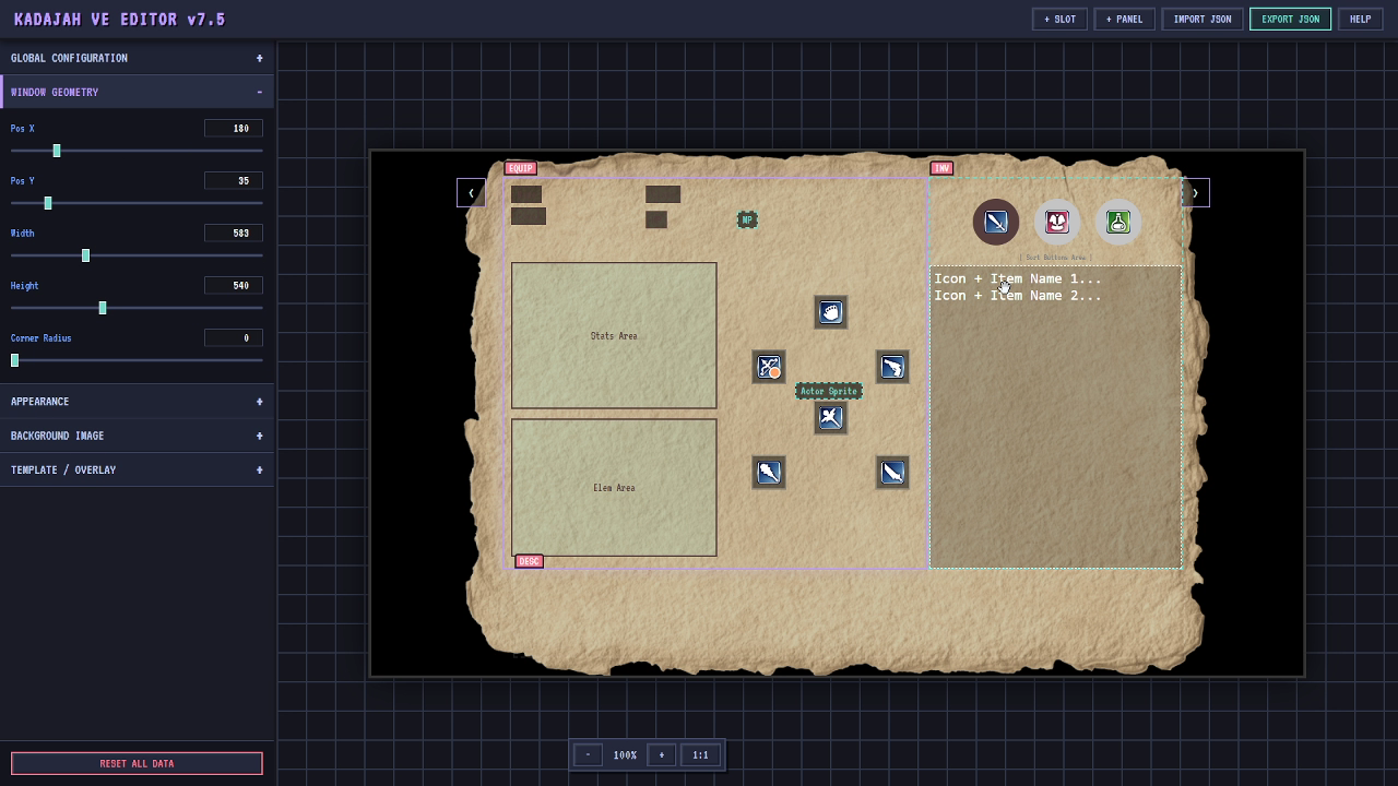 Kadajah's Visual Equipment System + Menu Builder for RPG Maker MZ by ...