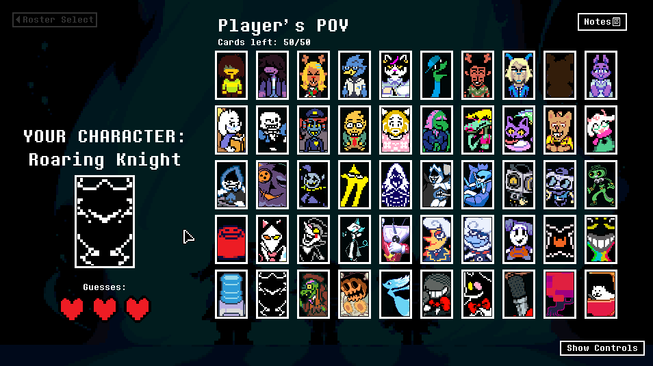 Screenshot 3 for Seek's Cool Deltarune Guess Who Game