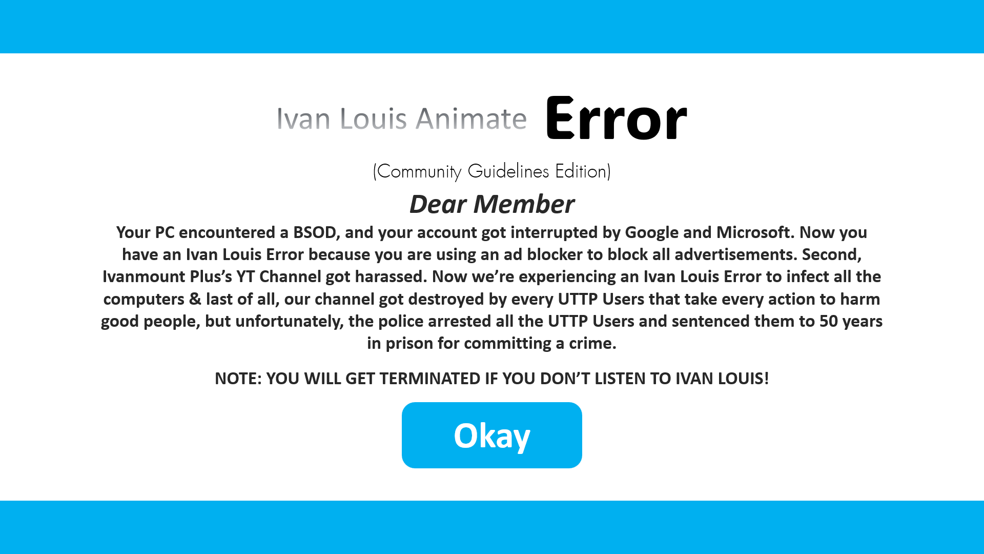 Ivan Louis Animate Error: Community Guidelines Edition by Ivan Bros Games