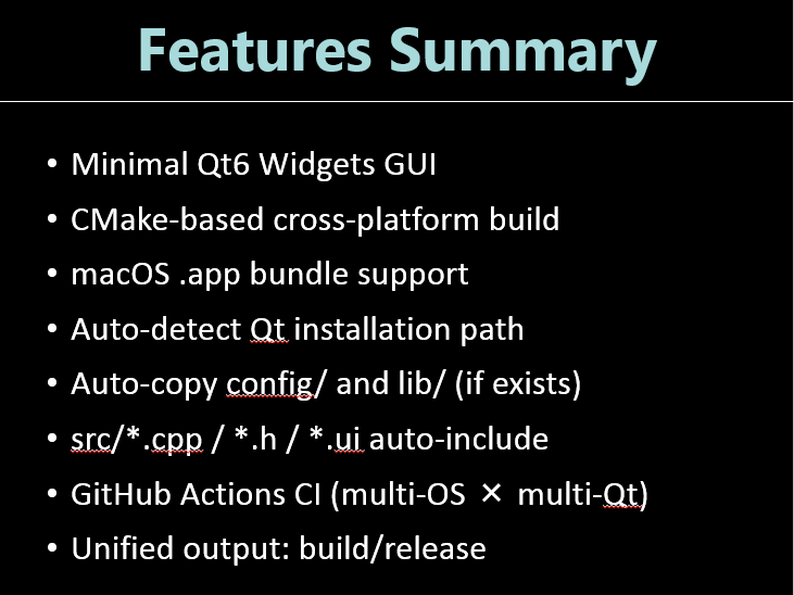 Qt5 Widgets Project Template – Cross‑Platform (CMake + GitHub Actions ...
