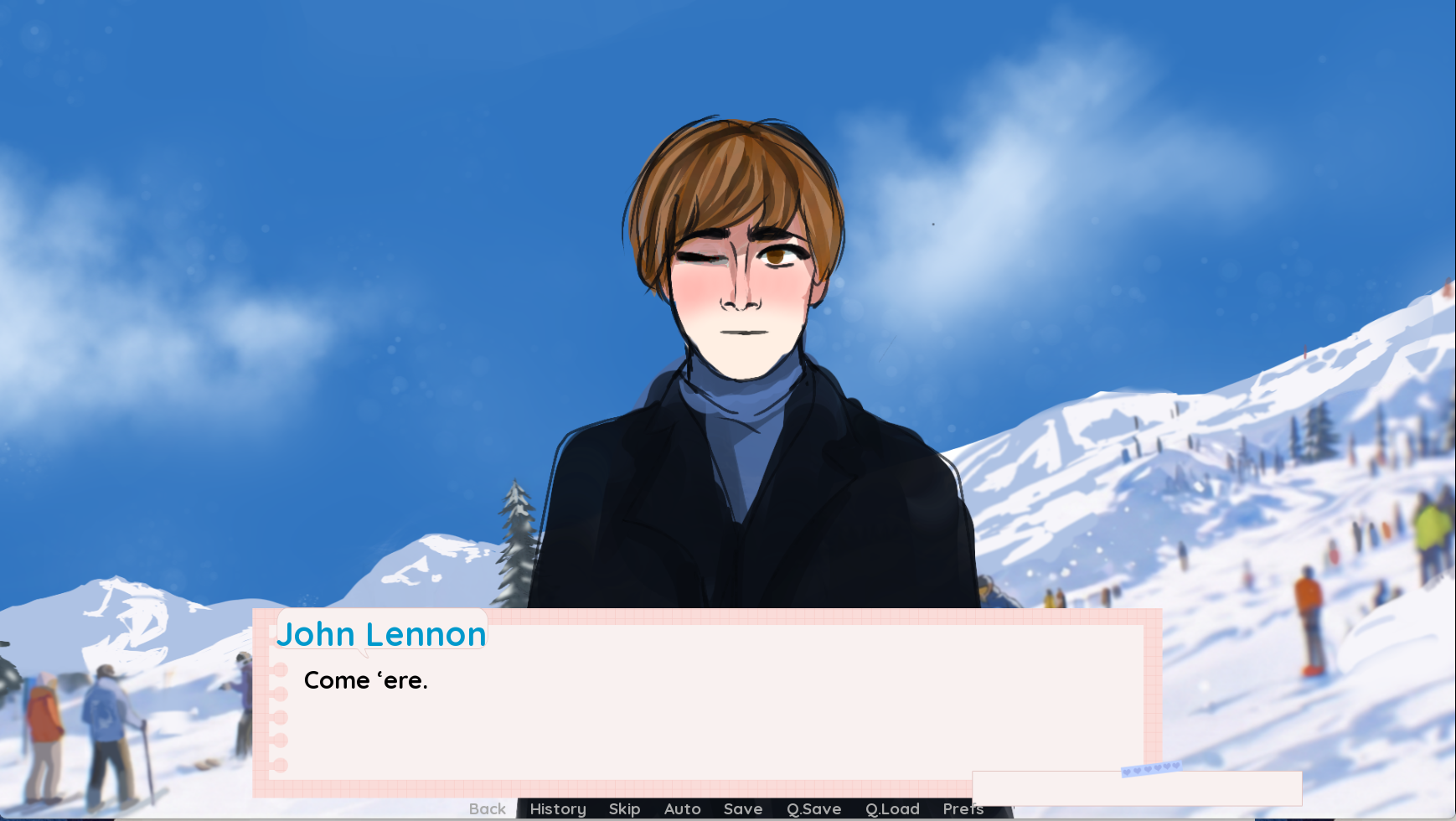 Screenshot 2 for Help! We are stuck In A Fanfiction (Beatles VN)