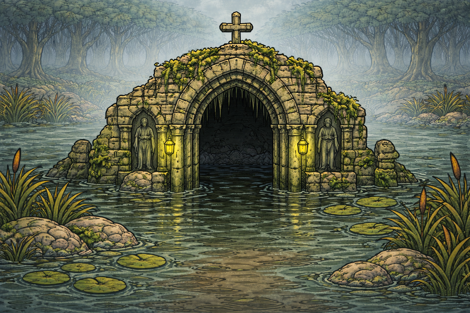RPG/TTRPG Prototype kit pack: Mistfen Backgrounds Pack #1 by XYEzawr