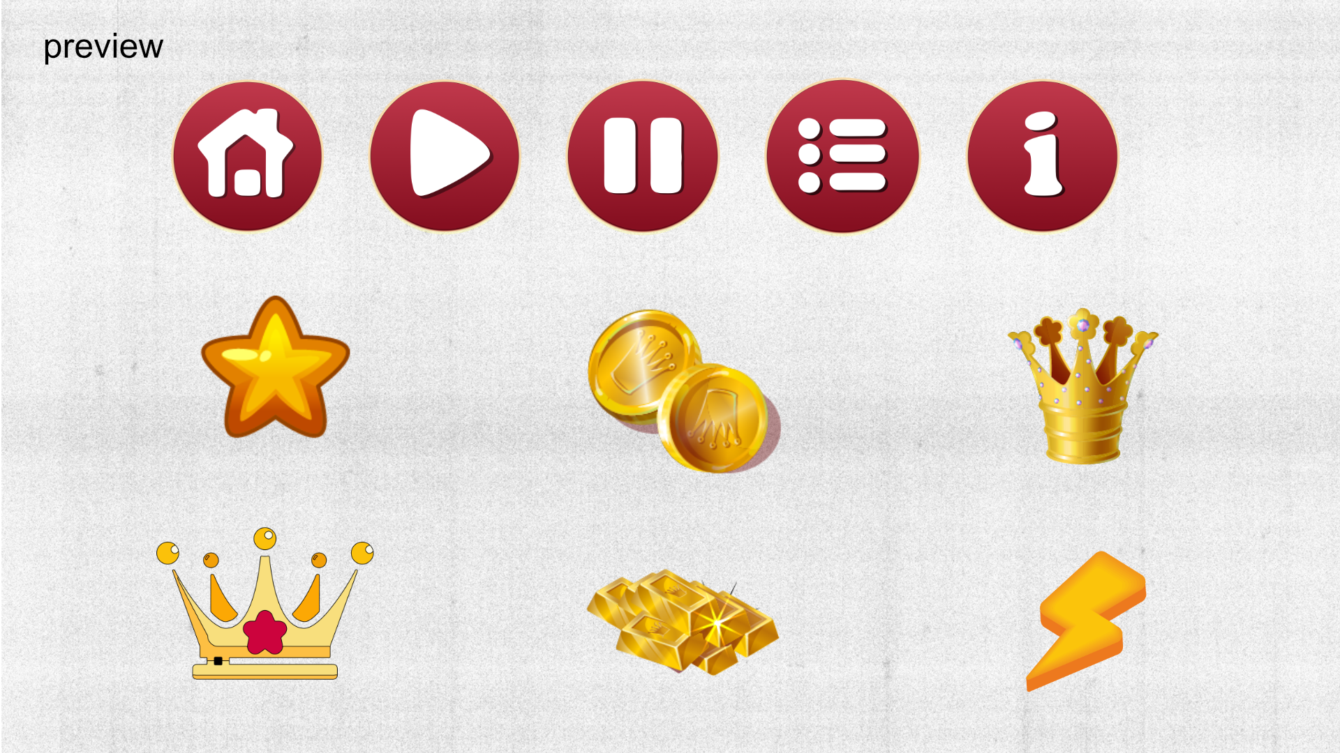 red-gold-game-ui-icon-pack by AIRIDEV