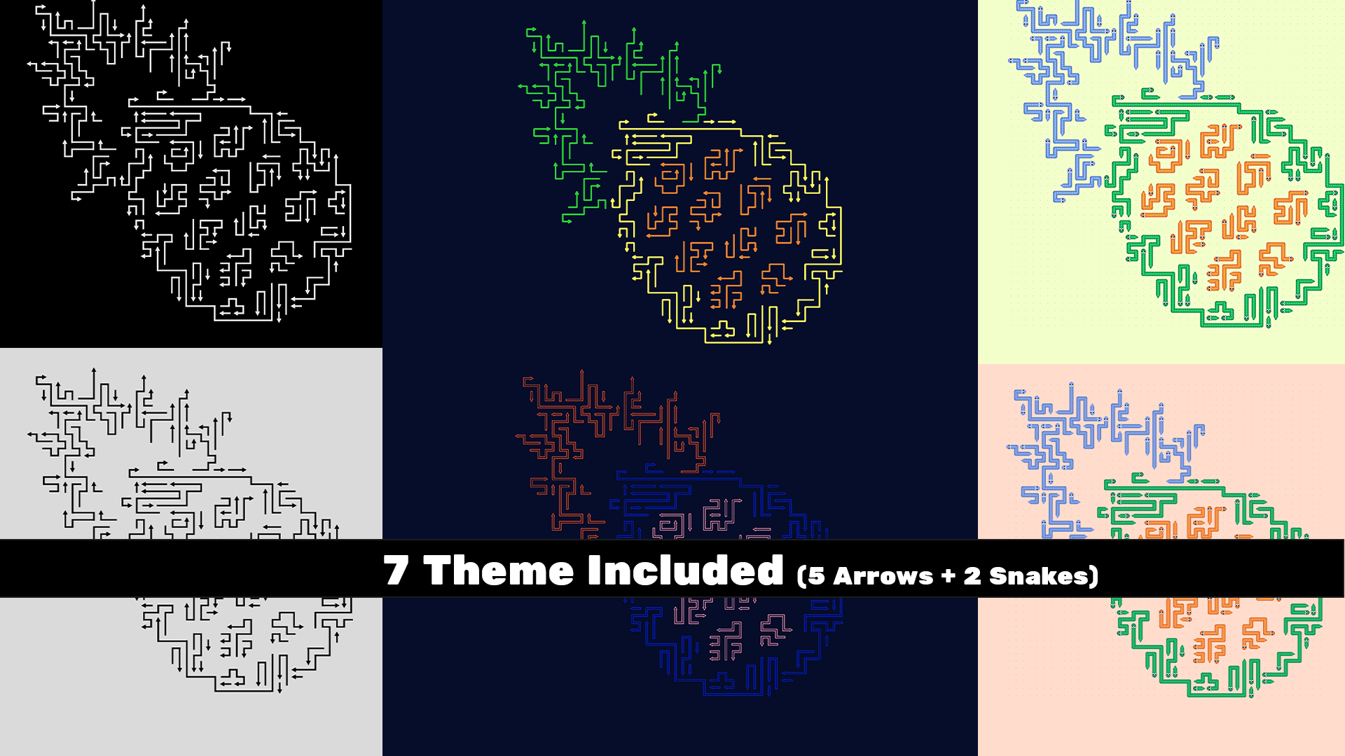 Arrows Out & Snake Out Puzzle — 900 Levels complete Game Template ...