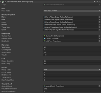 FREE – FPS Controller With Pickup | Unity by motiporkkana