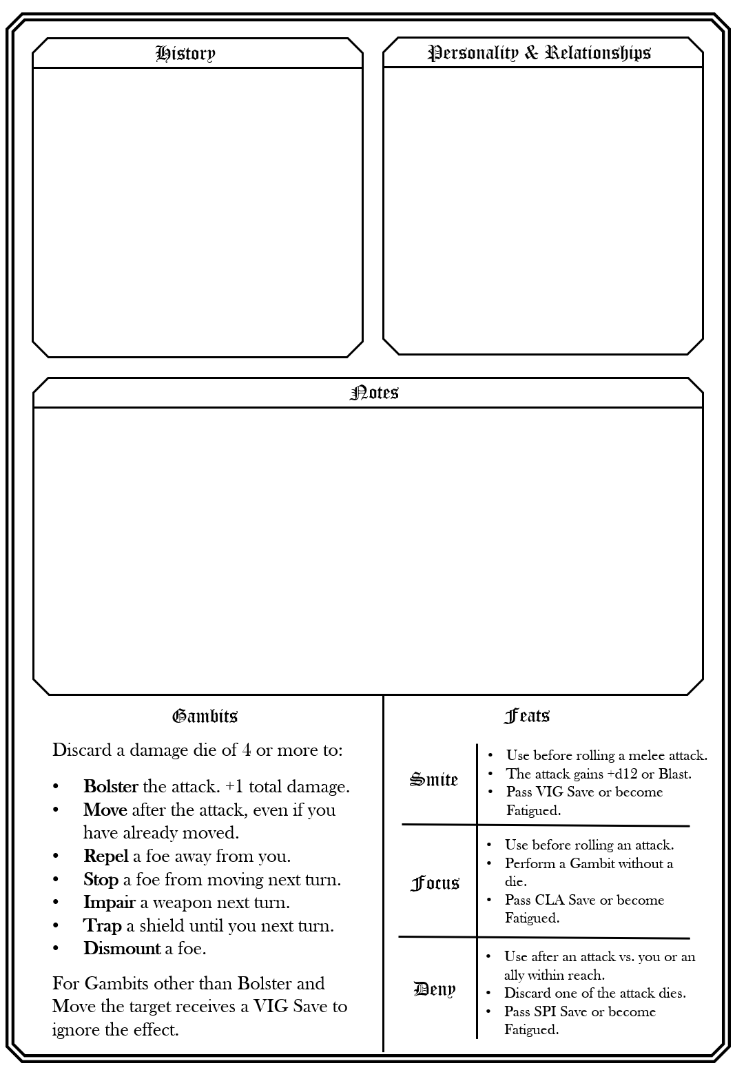 Screenshot 4 for Simplistic Mythic Bastionland Character Sheet