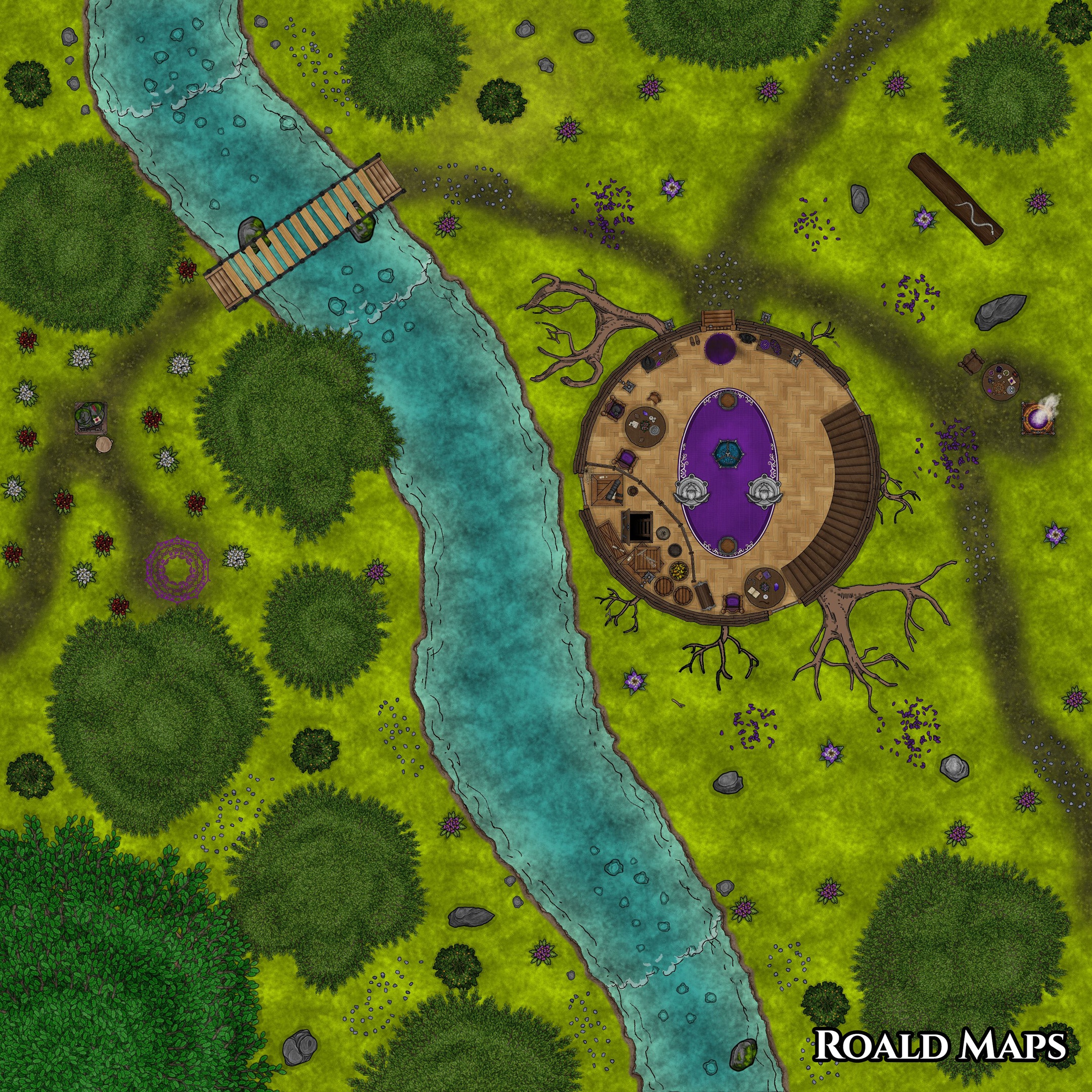 The Magic Tree House [Battlemap + VTT] by Roald Maps