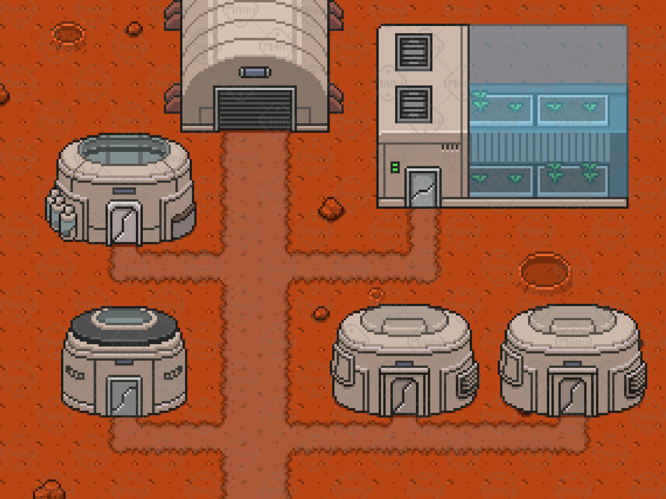 Screenshot 2 for Mars Colony: 16x16 Pixel Art Building Pack