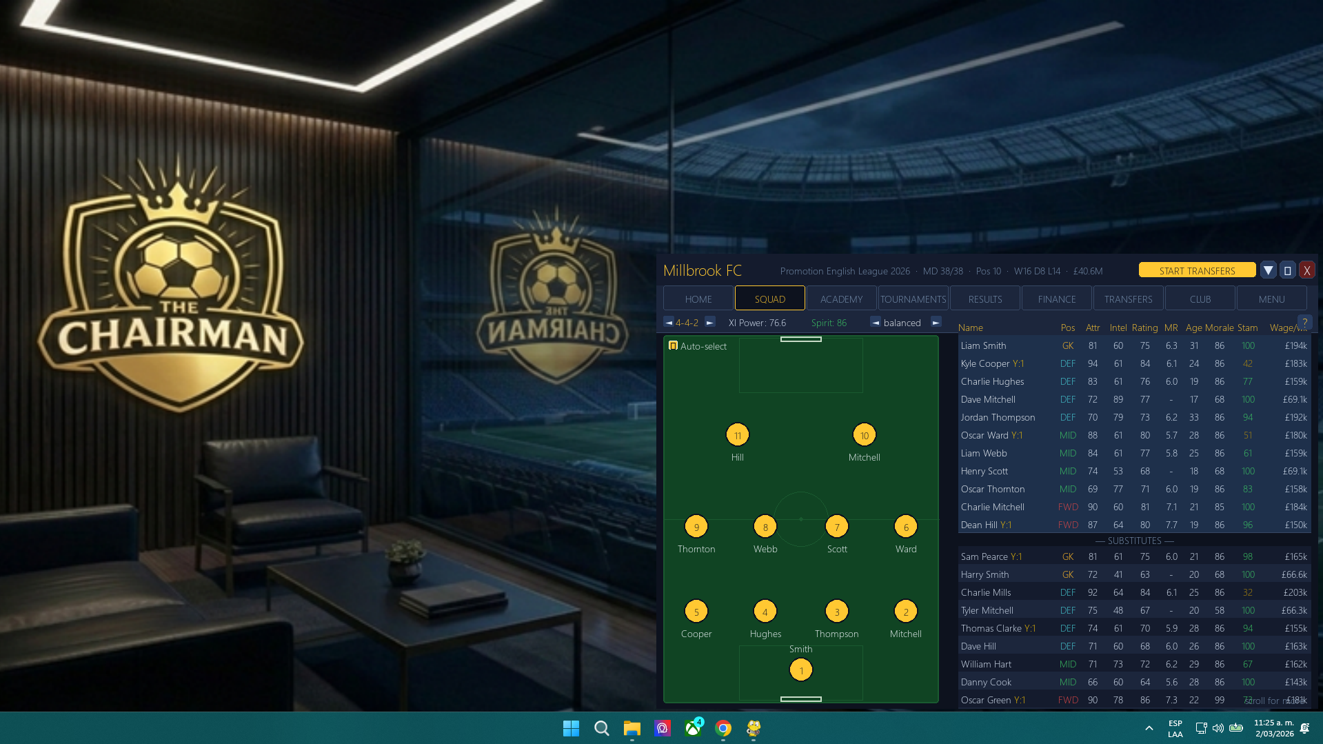 Screenshot 3 for The Chairman: Football Manager Sim - Demo