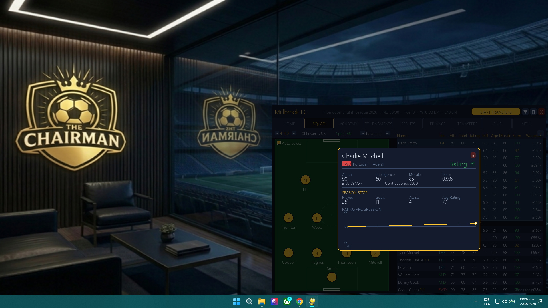 Screenshot 4 for The Chairman: Football Manager Sim - Demo