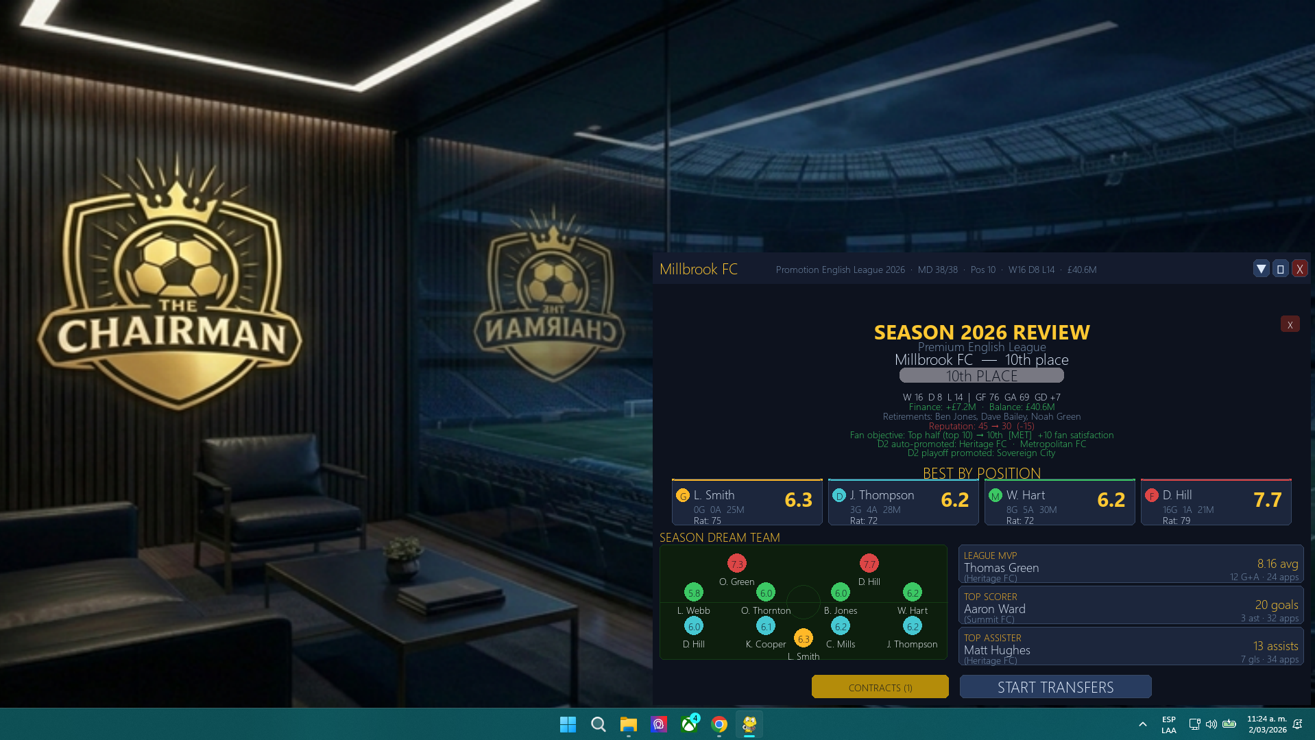 Screenshot 7 for The Chairman: Football Manager Sim - Demo