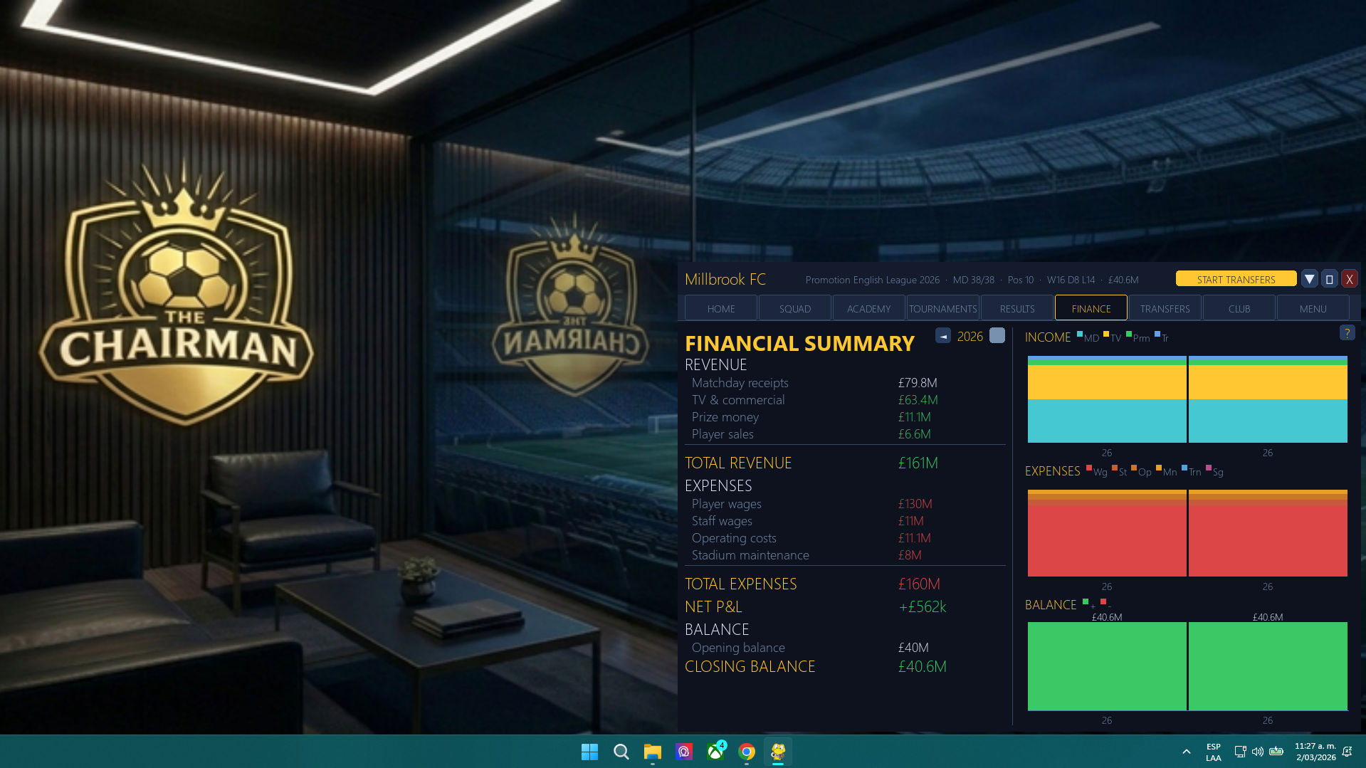 Screenshot 9 for The Chairman: Football Manager Sim - Demo
