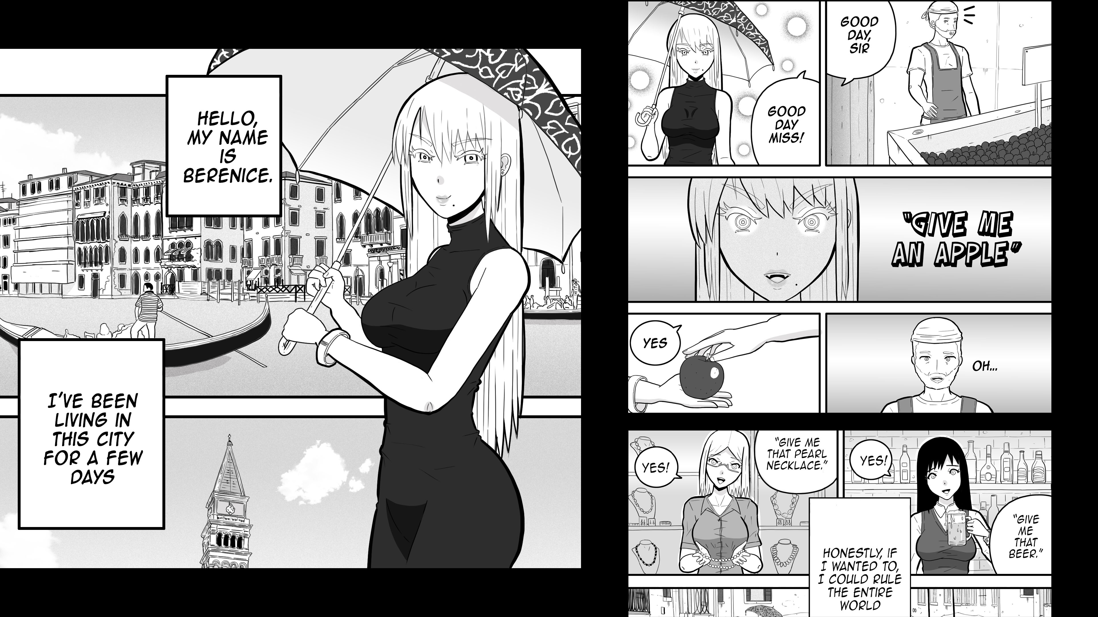 Screenshot 2 for The Vampire Who Couldn’t Charm the Gondolier - Manga Oneshot
