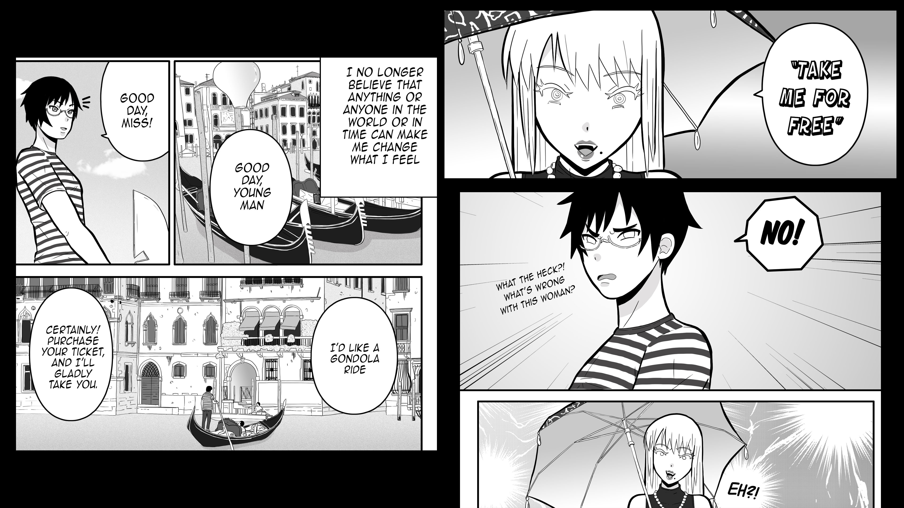 Screenshot 3 for The Vampire Who Couldn’t Charm the Gondolier - Manga Oneshot