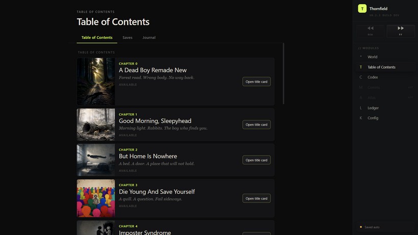 Screenshot 3 for ThornField v0.3