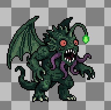 2D Character Sprite Sheet - Pixel Art Deep Ocean Creature by ...