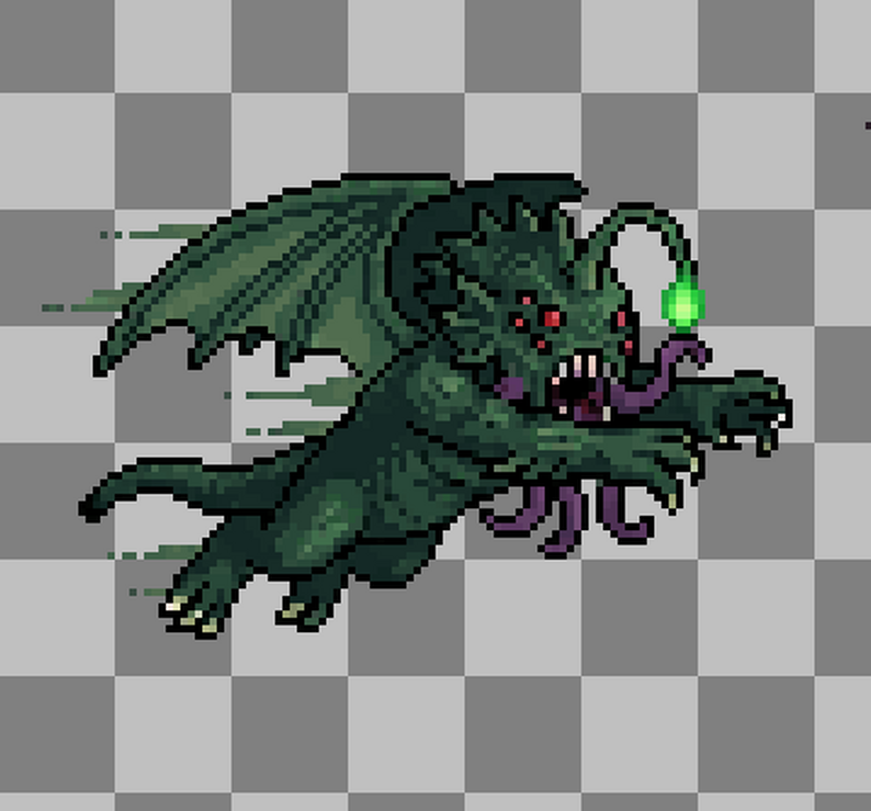 2D Character Sprite Sheet - Pixel Art Deep Ocean Creature by ...