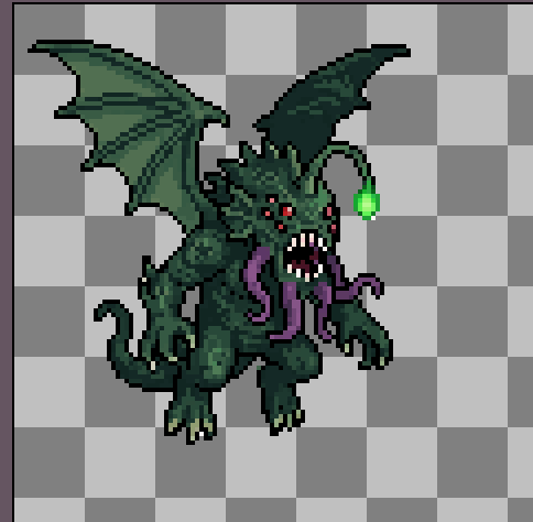 2D Character Sprite Sheet - Pixel Art Deep Ocean Creature by ...