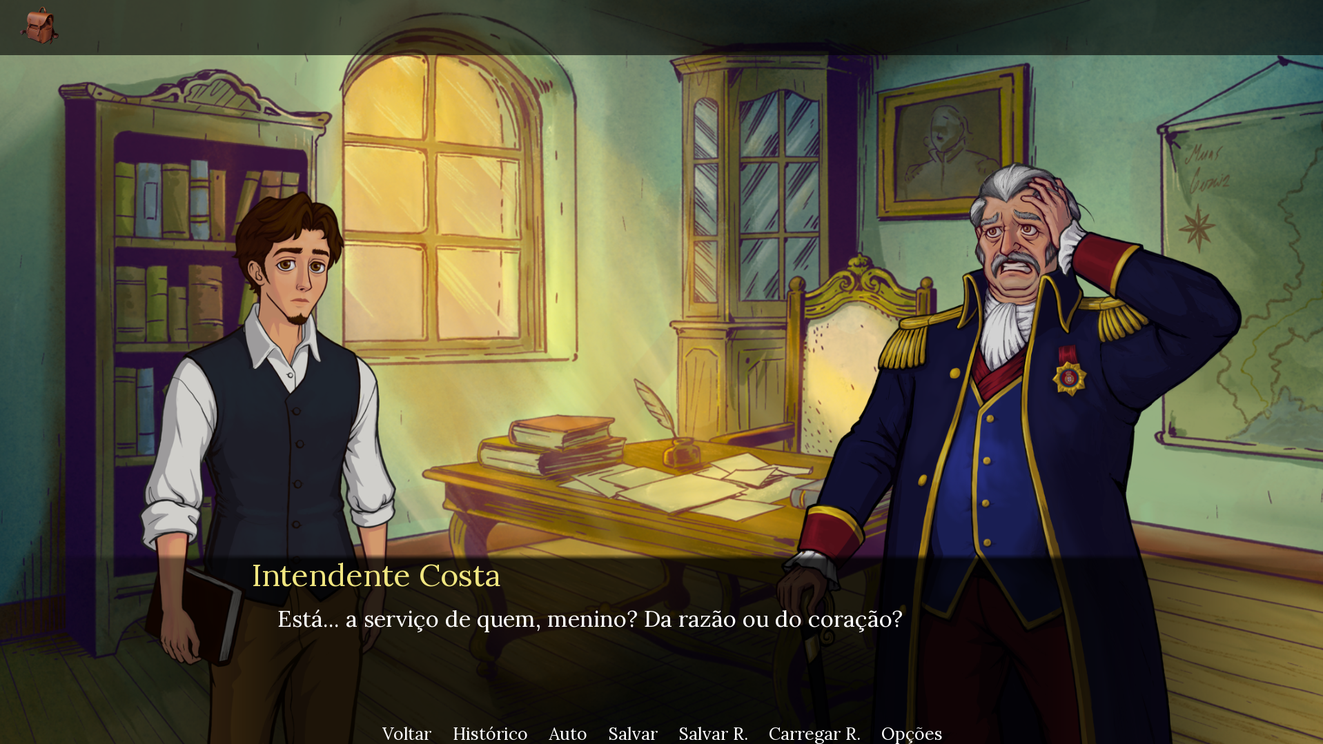Screenshot 2 for Ouro Escarlate - A Saga do Vira Saia: Prólogo - Sussurros nas Dores