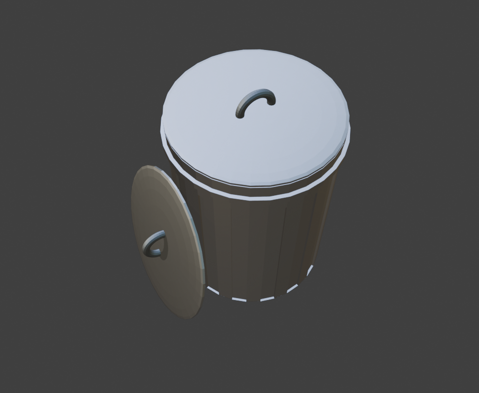 Low Poly Trash Can by zilux3d