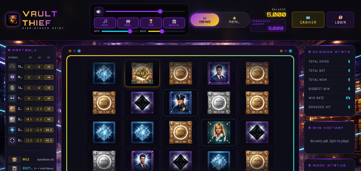 Screenshot 2 for Vault Thief Slot Machine