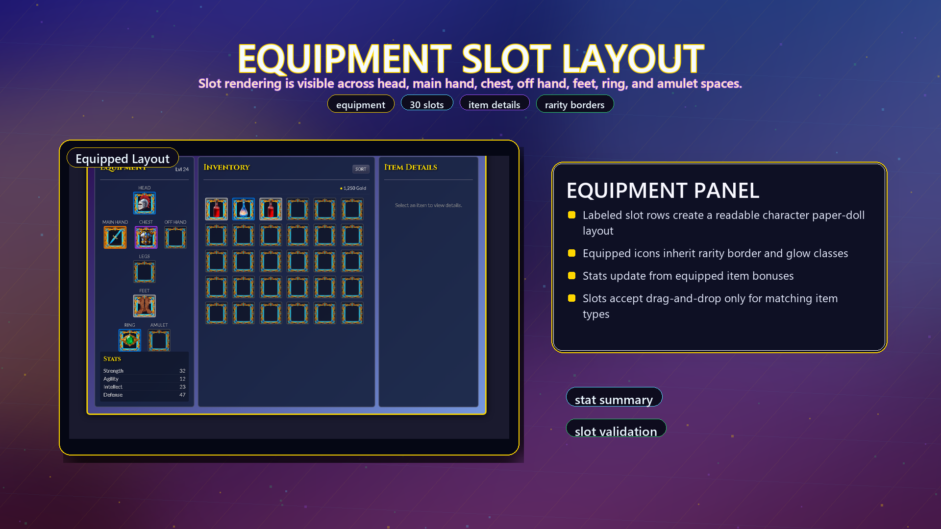 HTML5 RPG Inventory System PRO – Drag-and-Drop, Stacks & Tooltips by ...