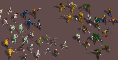 New Asset - TopDown Zombies 2! - Top-Down Zombie pack 2 by SmallScaleInt
