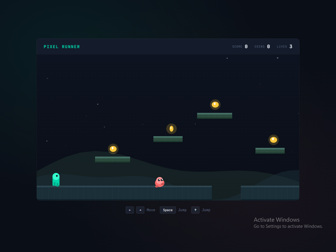 Runner Games Python Pixel PIXEL RUNNER by umer137