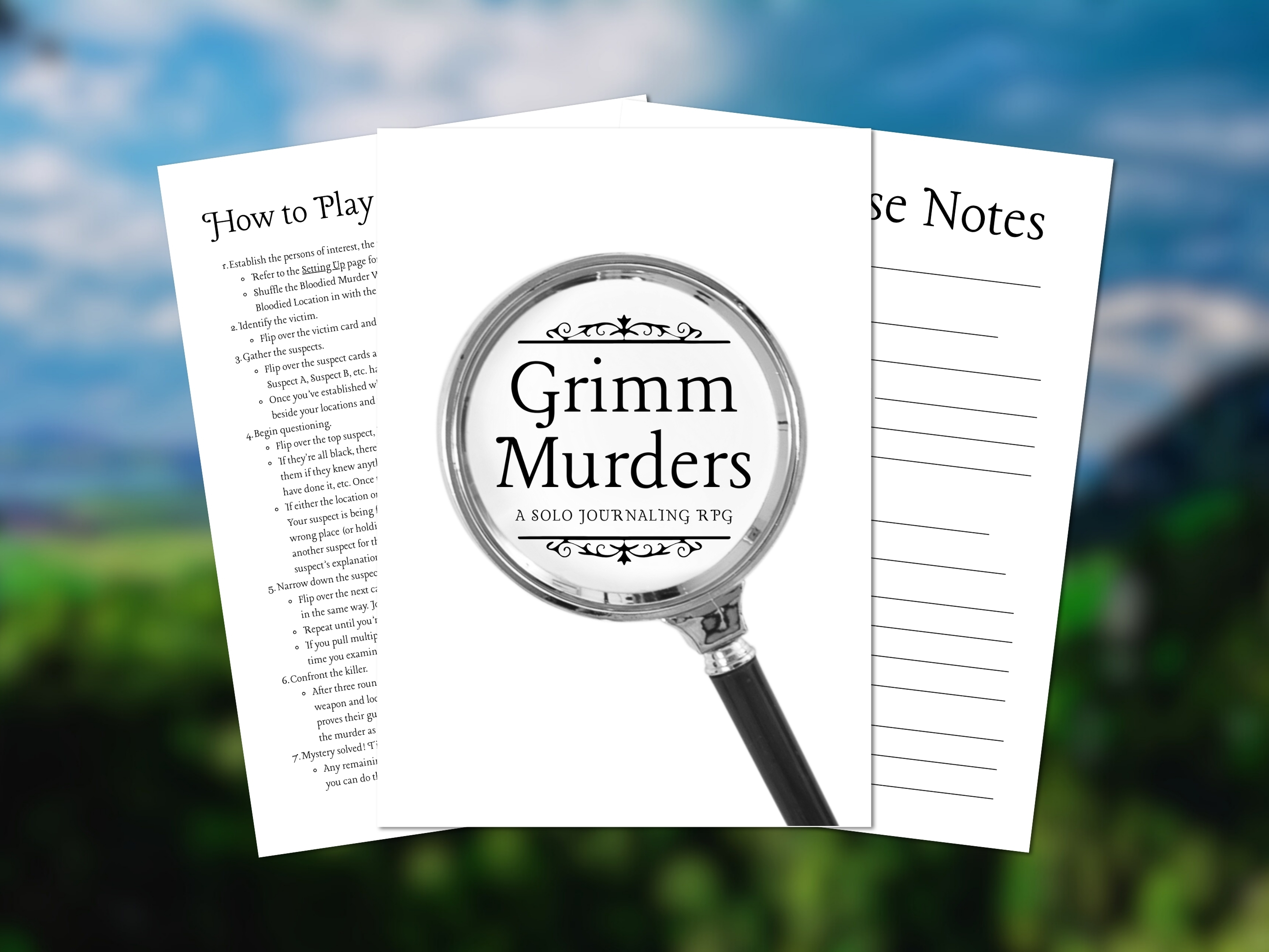 Screenshot 2 for Grimm Murders: A Solo Journaling RPG