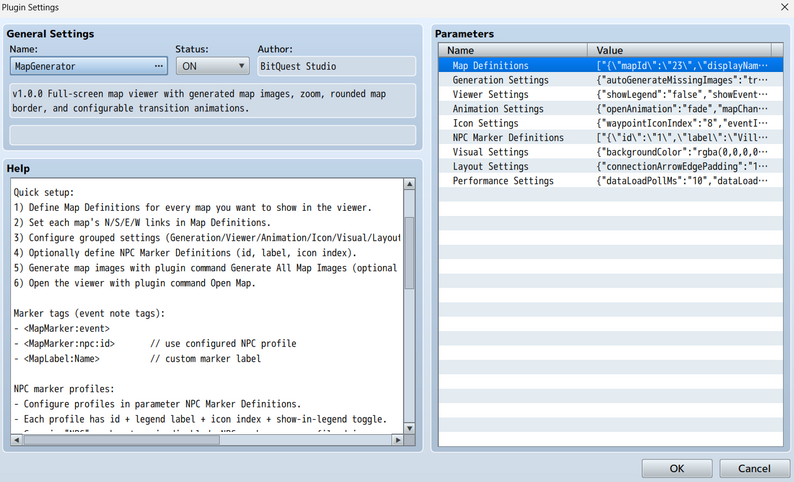 Auto World Map Generator for RPG Maker MZ by BitQuest Studio